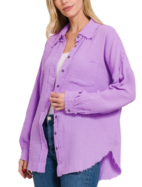 Lavender Woven Top