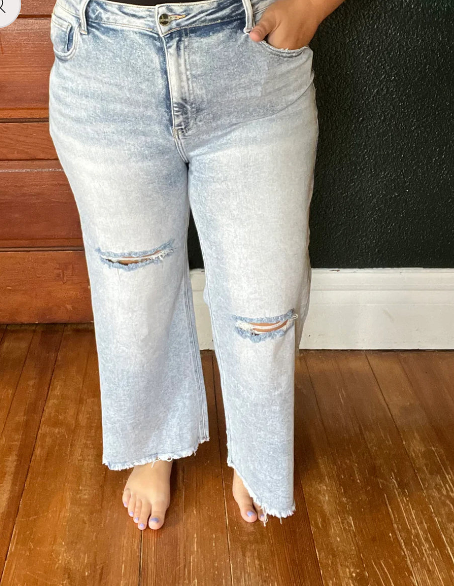 High Rise Wide Leg Crop