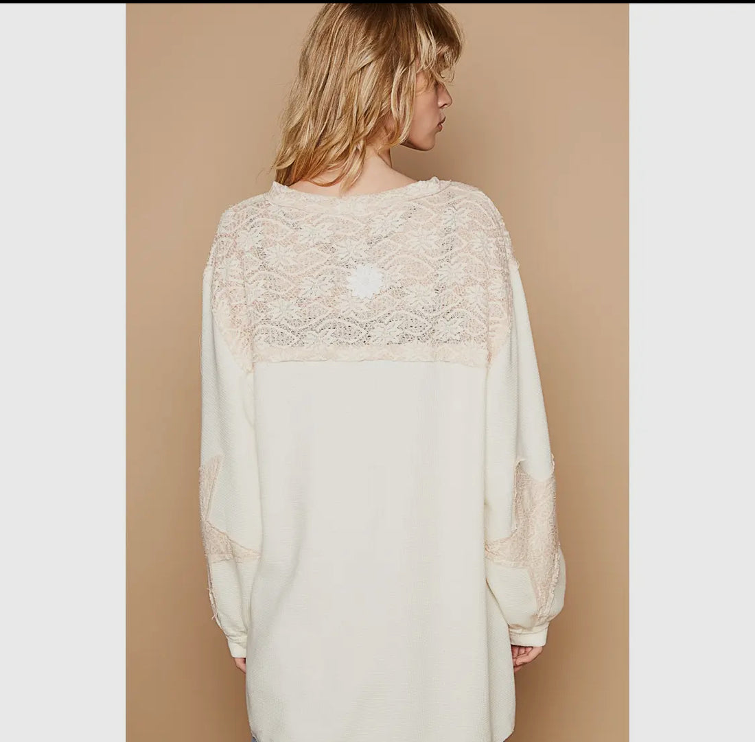 Crochet Floral Long Sleeve