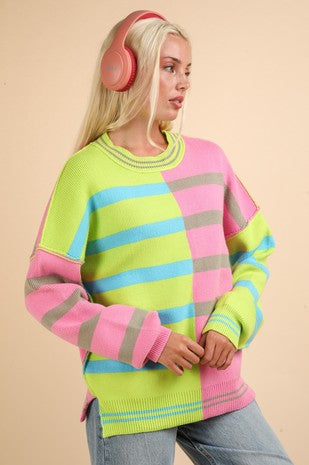 Spring Forward Colorblock Sweater