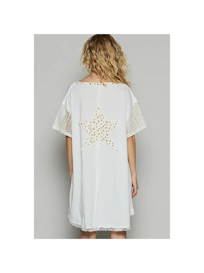 Patchwork Star Almond Top/Tee Dress