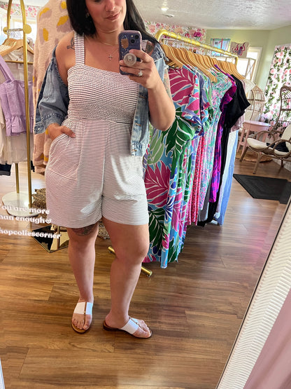 Superstripe Romper - PLUS