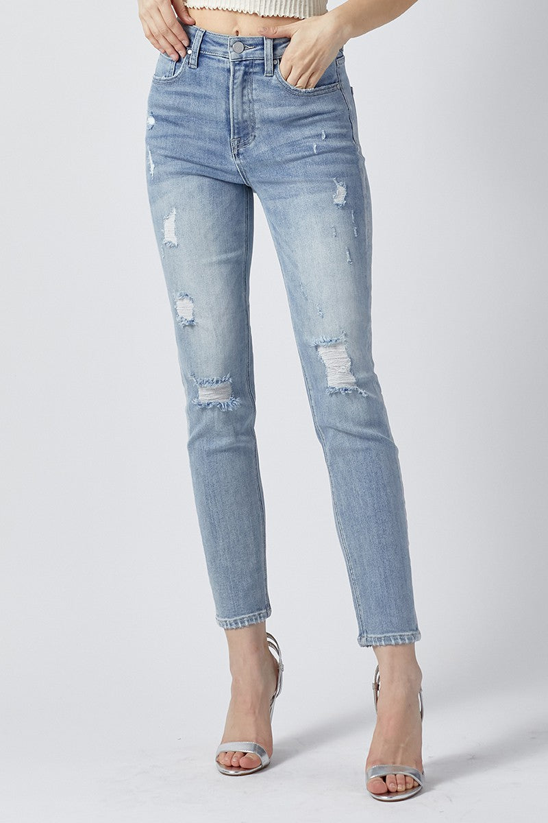 Sliding Home Slim High Waist Skinny