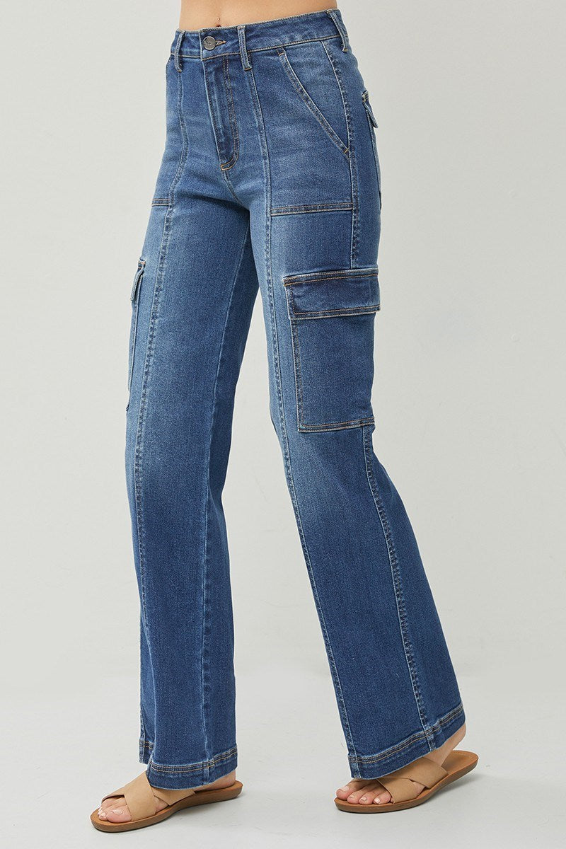 Skyscraper Wide Leg Cargo Jean