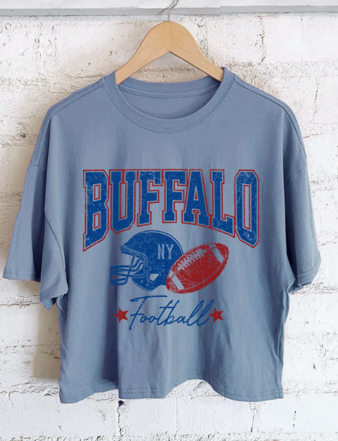 Buffalo Bills Football Graphic Crop Tee MARINE