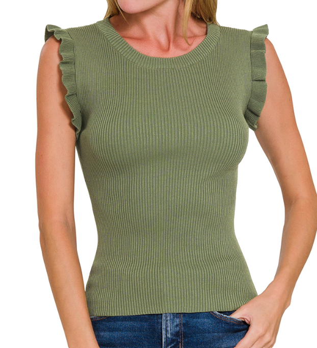 Olive Olivia Ruffle Tank