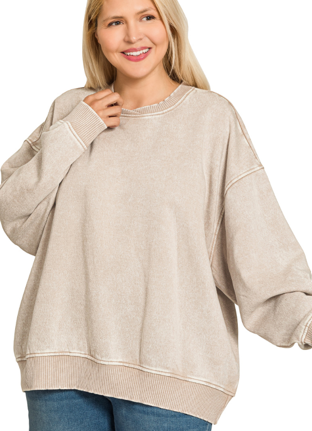 Ash Mocha PLUS Crewneck Sweatshirt