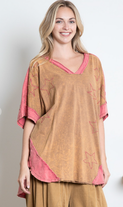 Stitch Star Mineral Wash Top