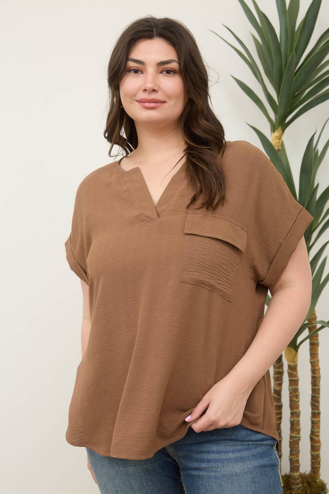 Brown Betty Plus Top