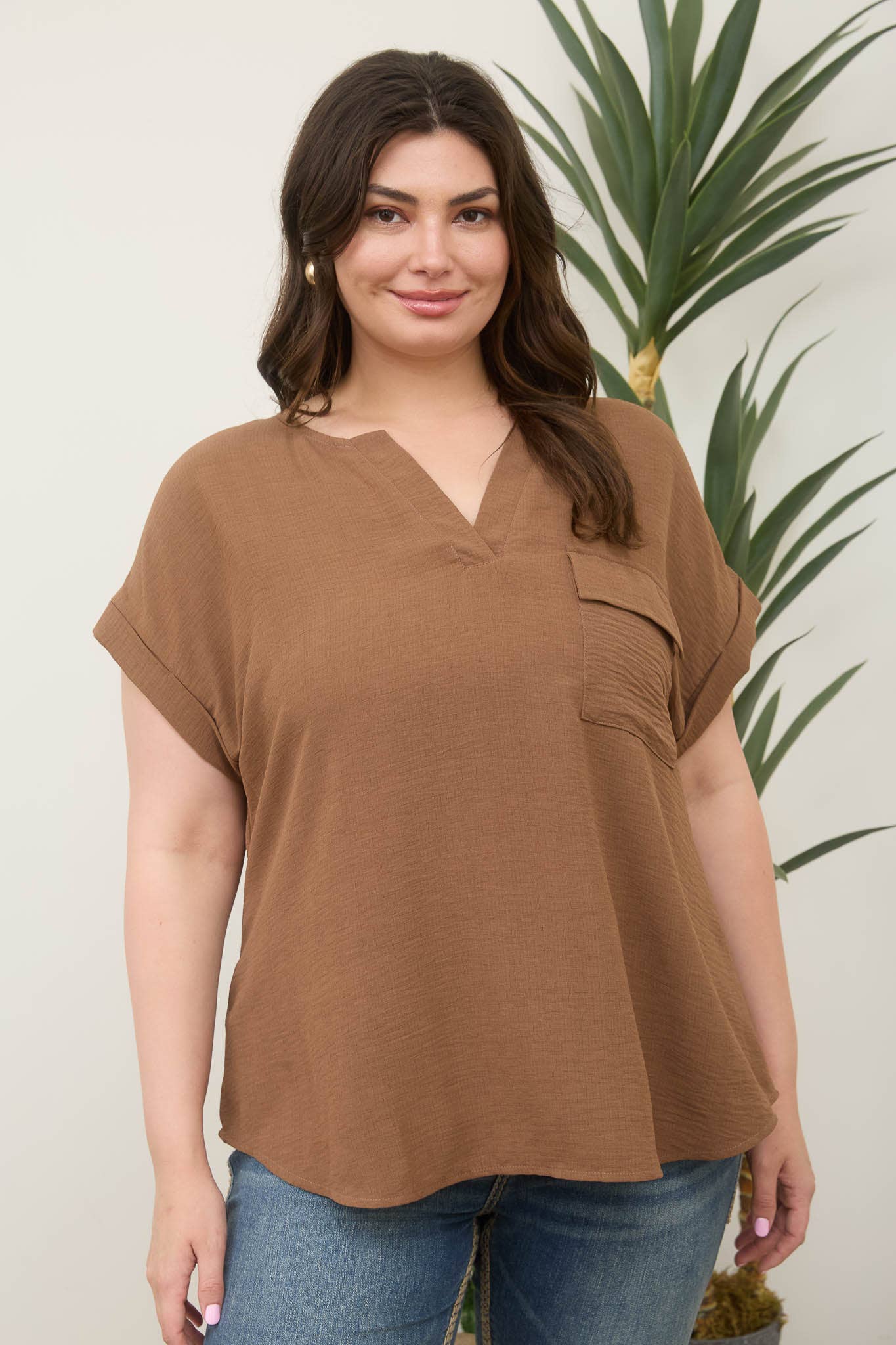 Brown Betty Plus Top