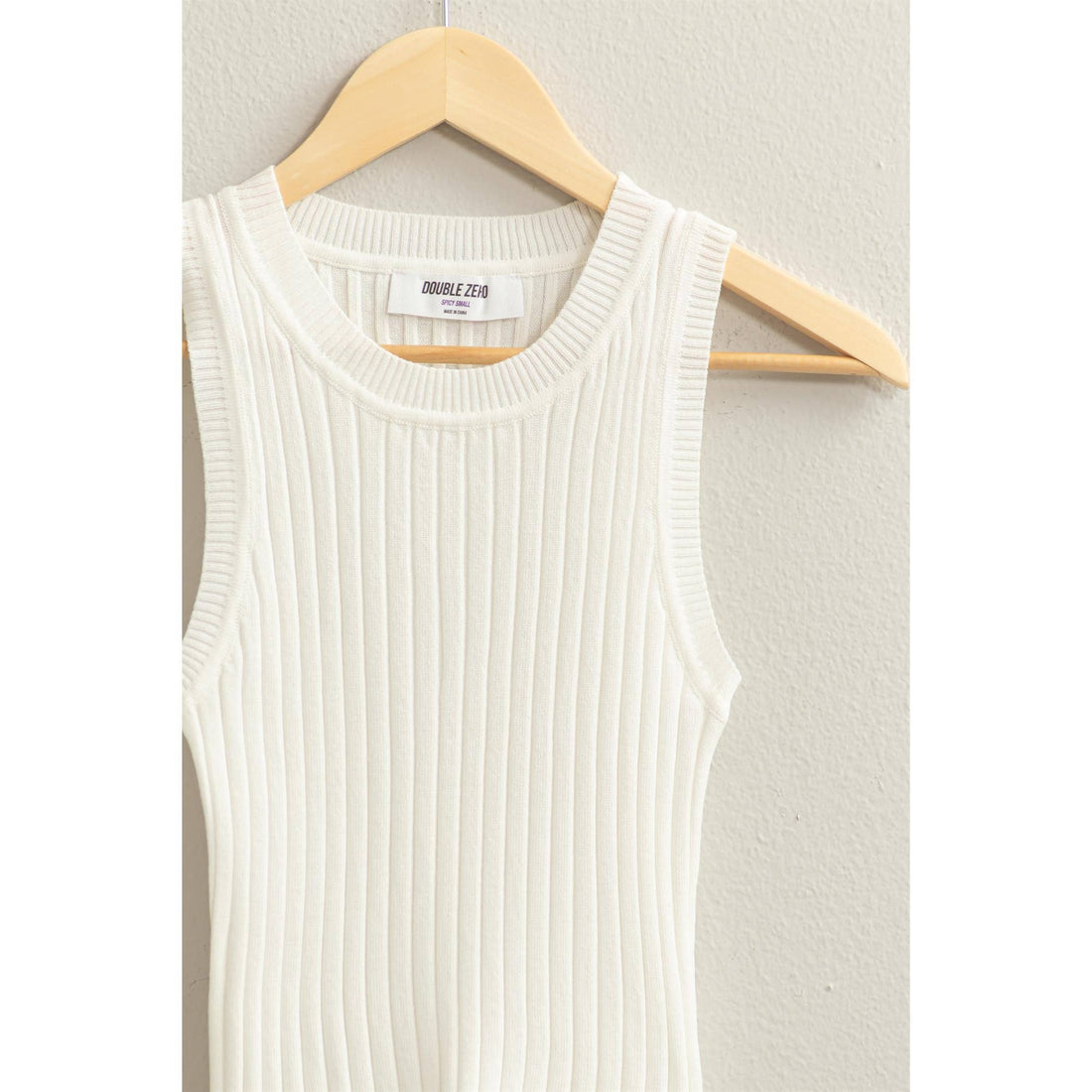 Snow White Ribbed Tank