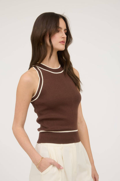 The Courtney Contrast Hight Neck