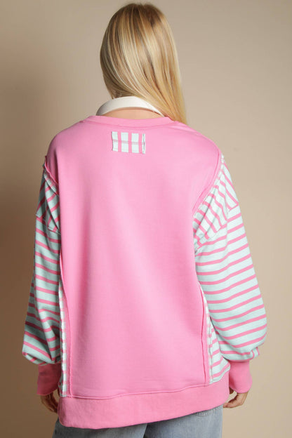 Oversized Striped Casual Knit Top