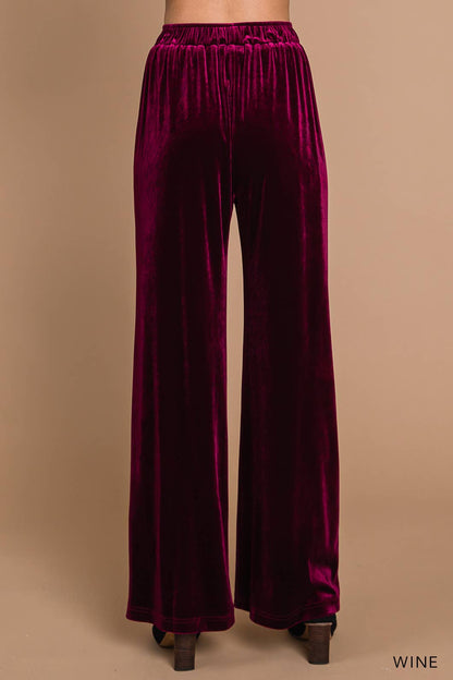 Away In a Manger Velvet Pant - CABERNET