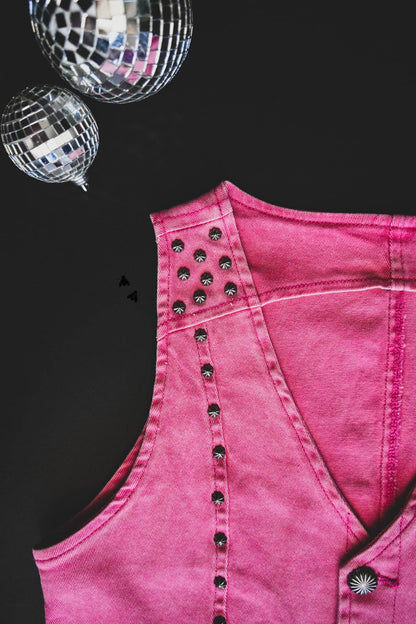 Queen Pink Stud Vest