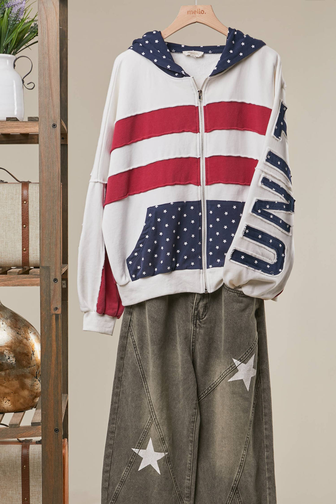 United States Patchwork Hoodie