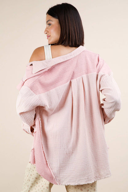 Dusty Gauze Mineral Shacket