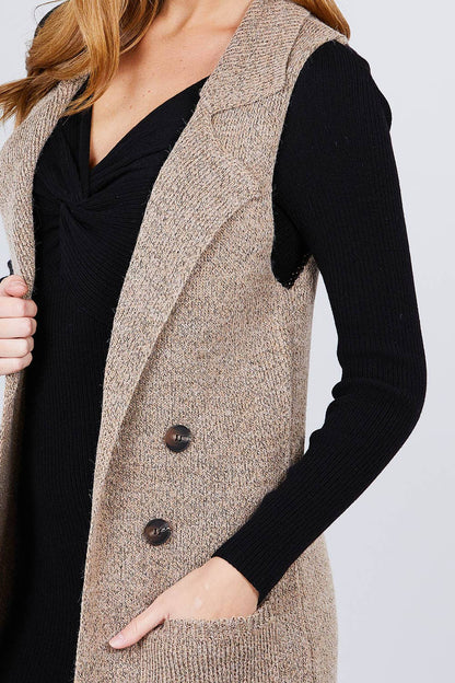 Long Sweater Vest Mocha