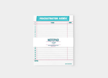 Funny To-Do List Notepad, Procrastination Agenda - 5x7