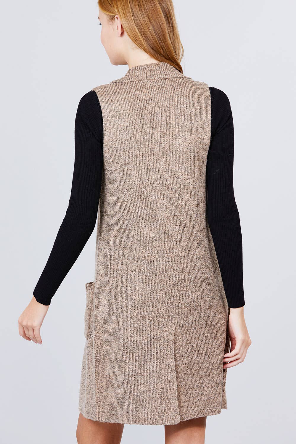 Long Sweater Vest Mocha