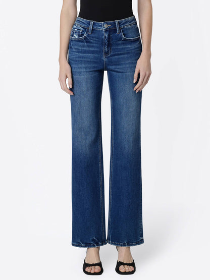 Dark Wash Slim Shady Wide Jeans