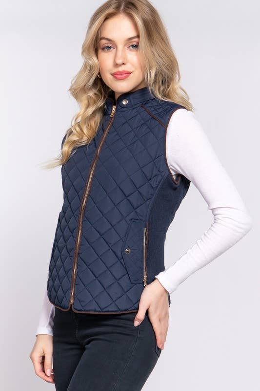 Navy Piping Vest