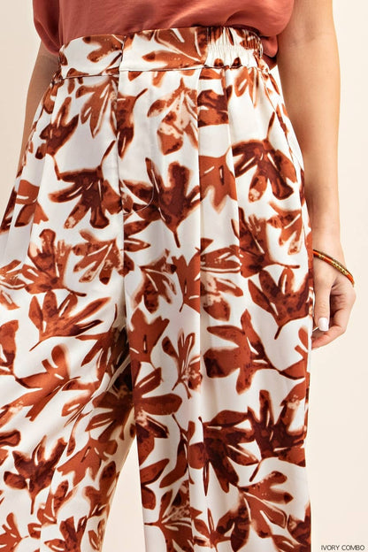 Fall Leaves Palazzo Pants