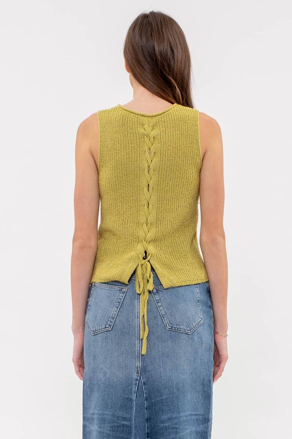Pistachio Tie Back Sweater