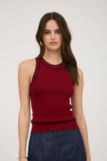 The Courtney Contrast Hight Neck