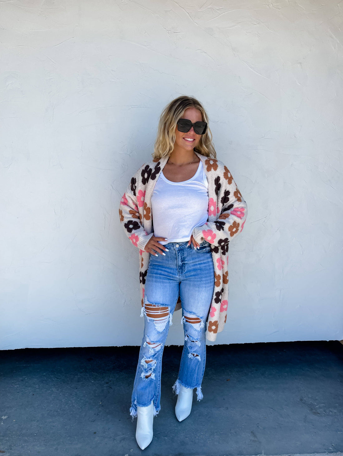 Daisy Mae Flower Cardigan