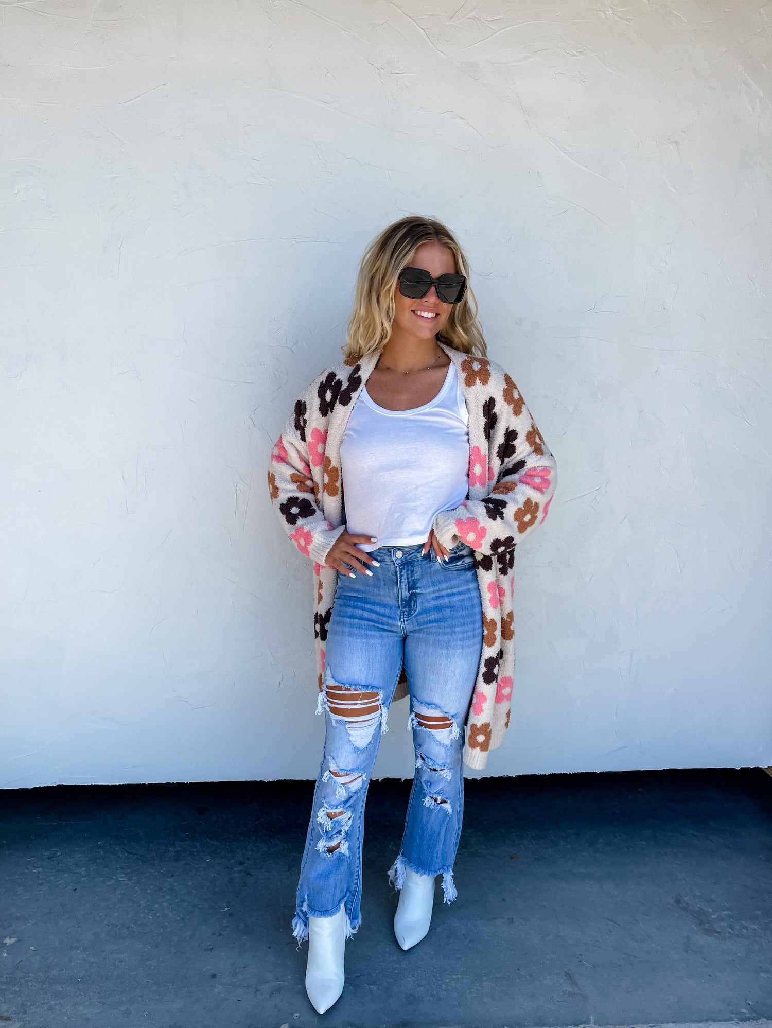 Daisy Mae Flower Cardigan