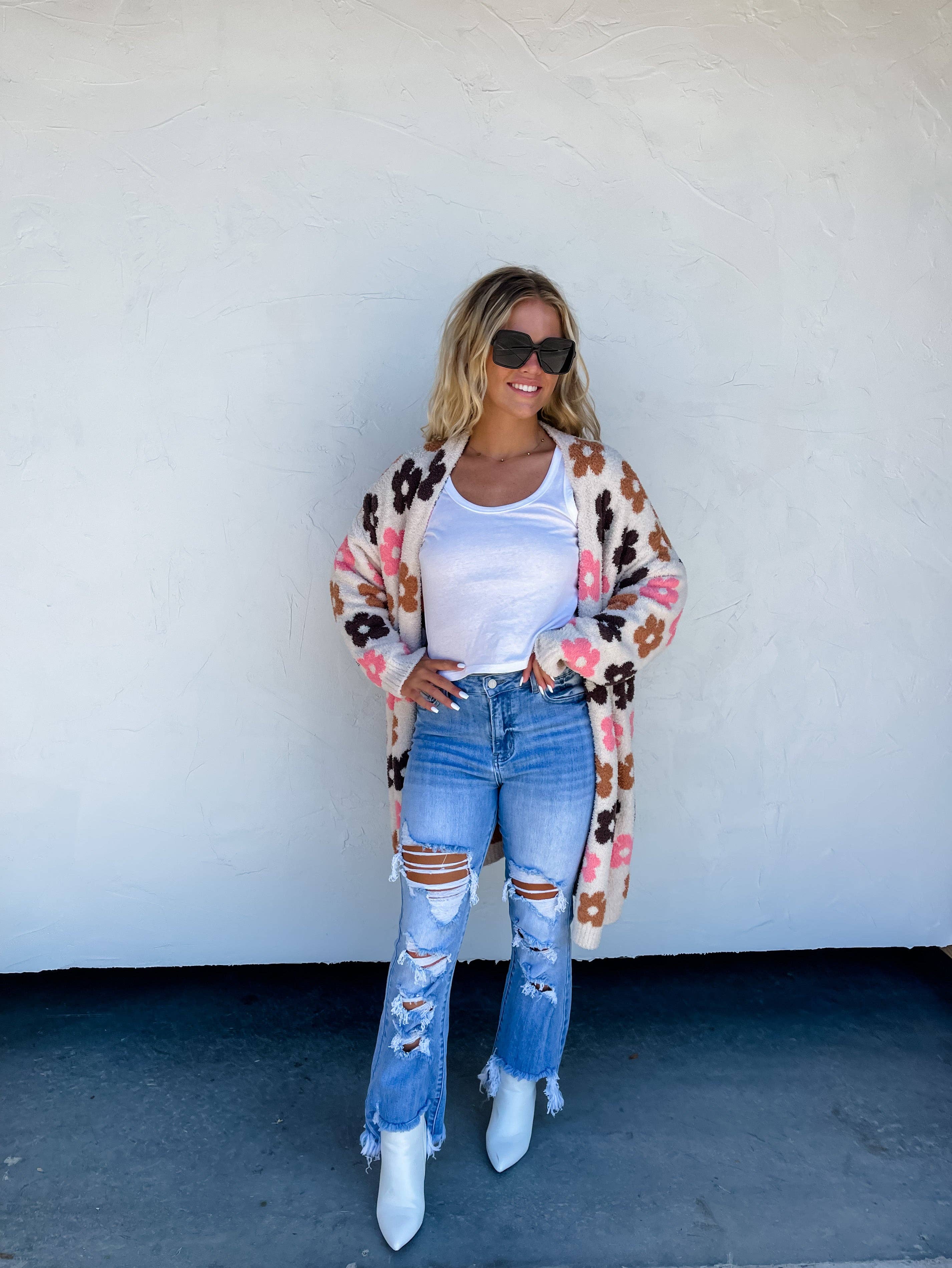 Daisy Mae Flower Cardigan