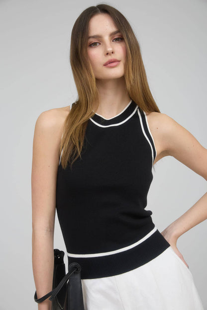 The Courtney Contrast Hight Neck