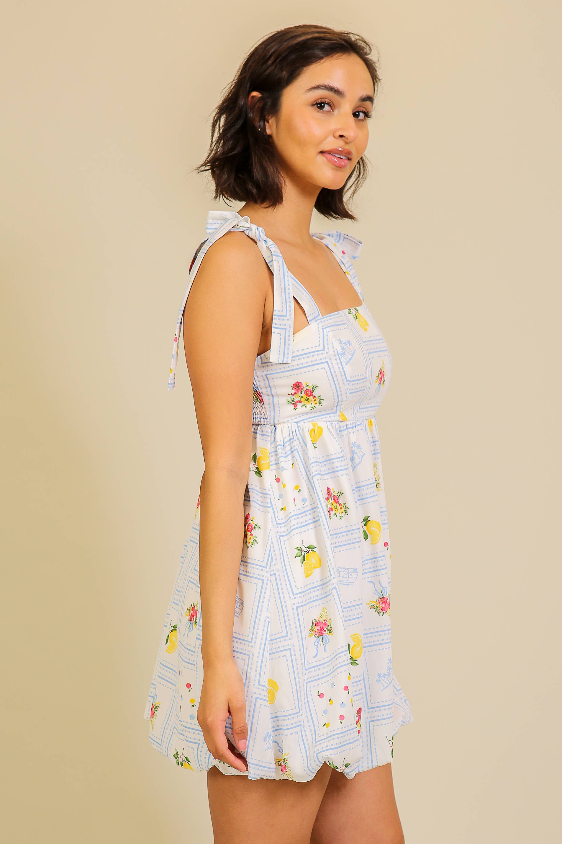 Lemonade Dreams Bow-Tie Dress