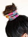 Wet Hair Towel Scrunchie - Tossed Blue Flower