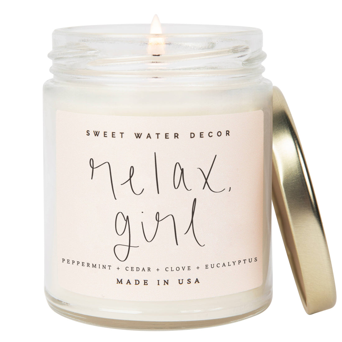 Relax, Girl 9 oz Soy Candle - Home Decor &amp; Gifts